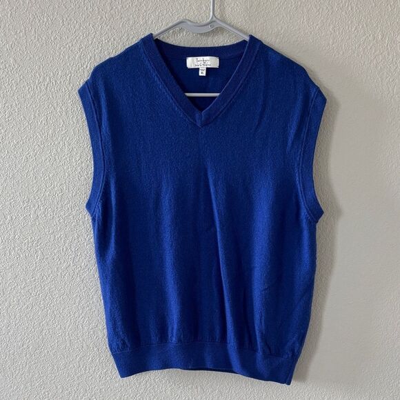 TURNBURY Blue Extra Fine Merino Wool Sweater Vest size XL - Picture 1 of 4